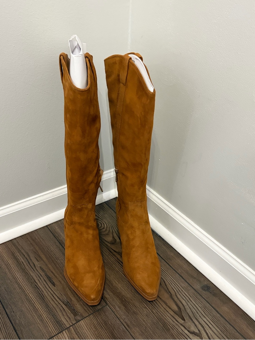 Sam Edelman Tall Suede Over-the-Knee Boots - Chestnut - Picture 2 of 12